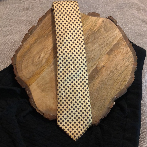 Vtg RALPH LAUREN 100% Silk  Necktie Luxe Designer Yellow Blue Diamond USA Made - Picture 11 of 16